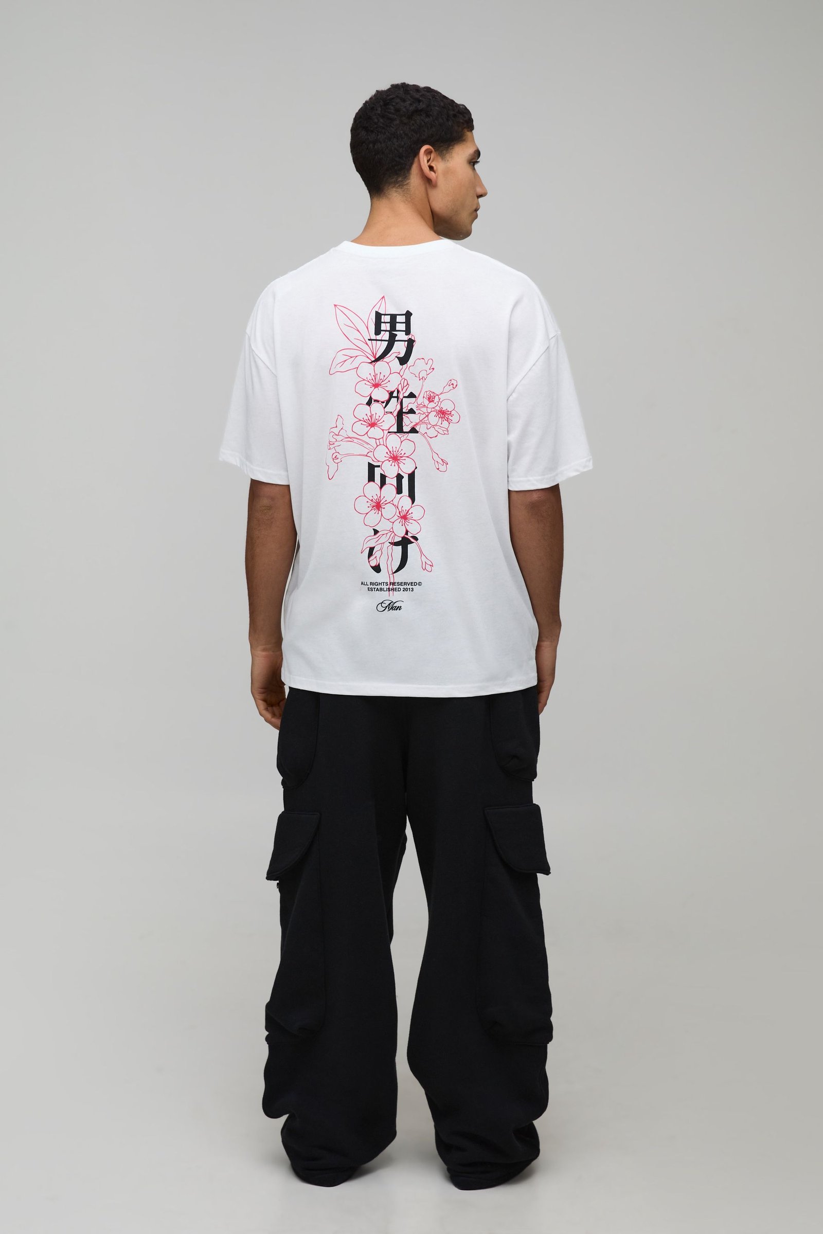 T-shirt oversize b imprimé nwar colonne vertébrale