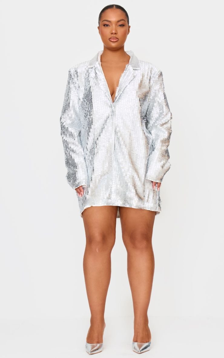 Robe blazer diamantée - Grande taille