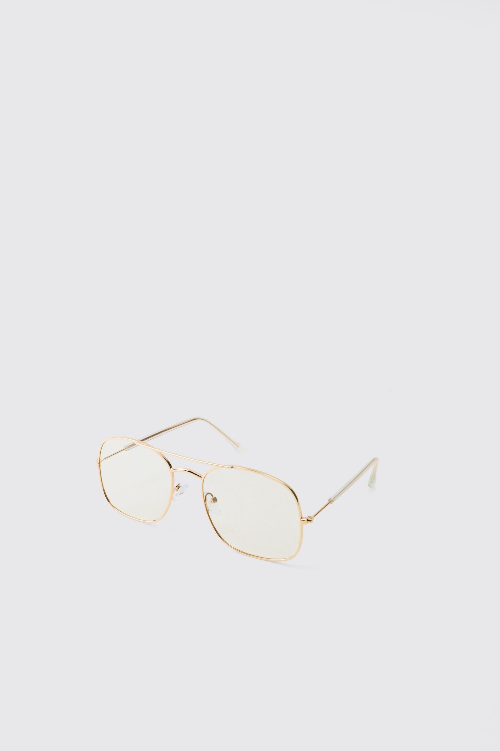 Lunettes aviateur monture transparente