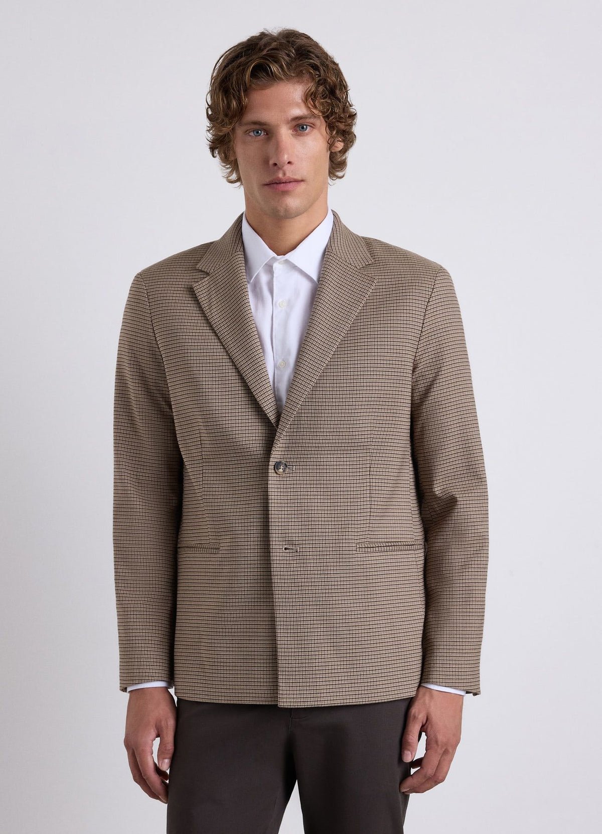 Lined boxy checked jacket