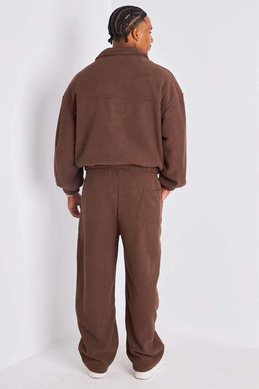 Survêtement veste b zip w jogging marron