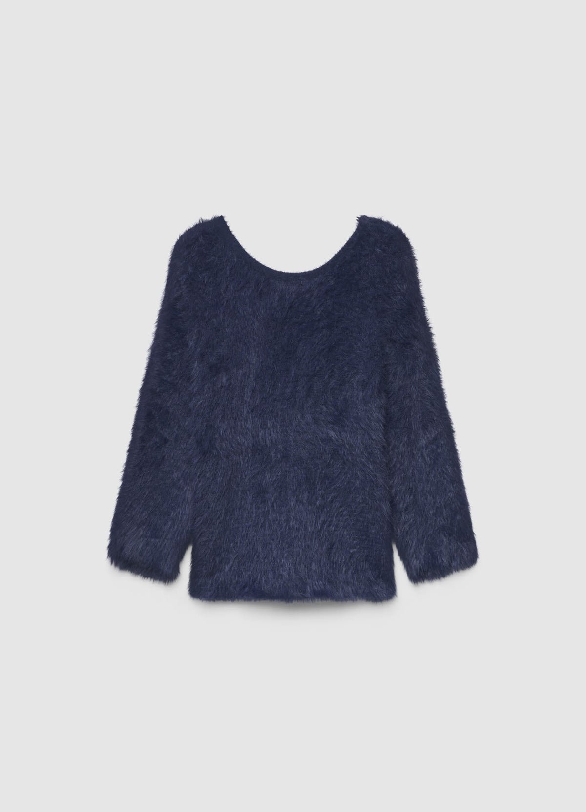 Pull doux col V à dentelle