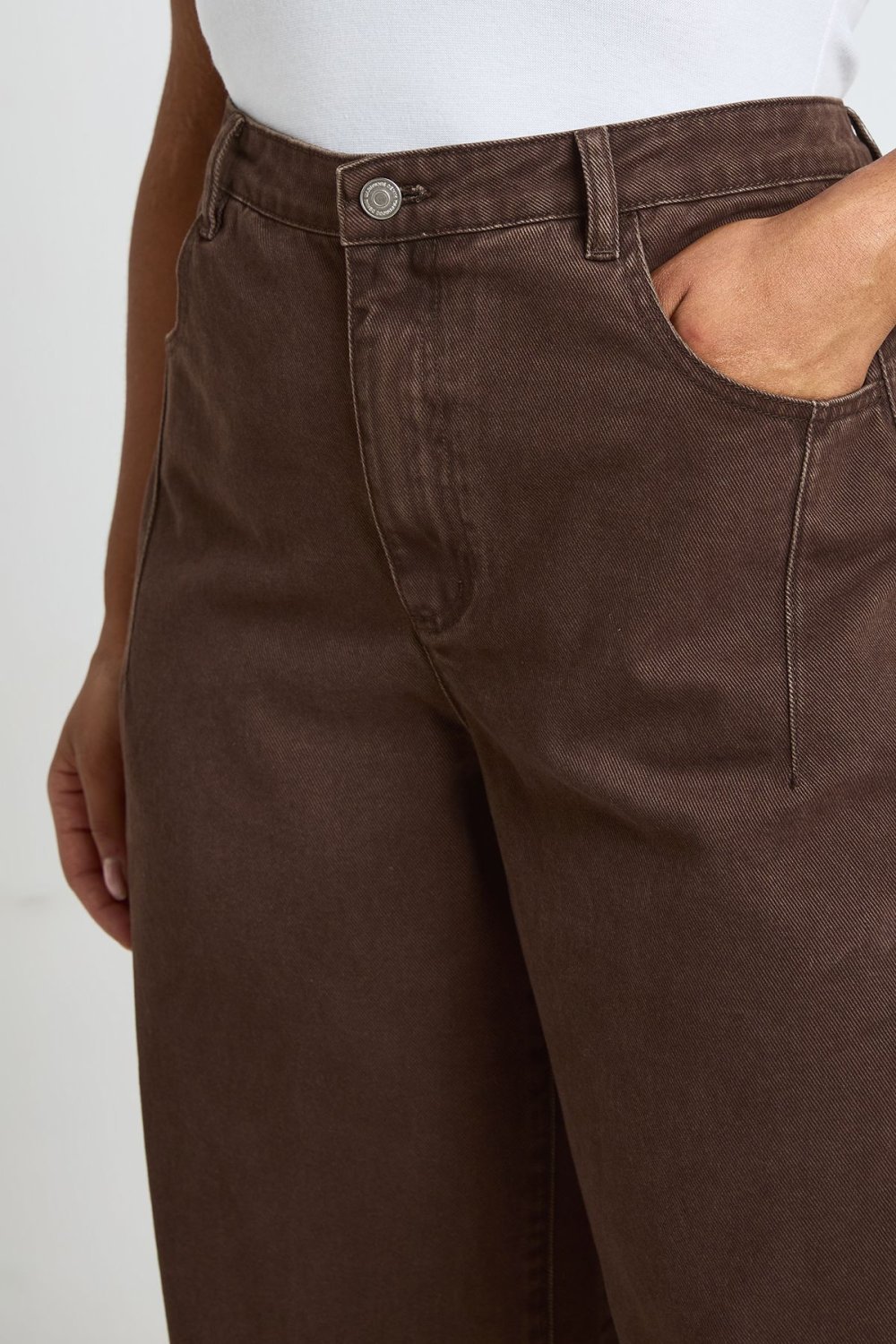 Jean barrel à coutures apparentes - Grande taille