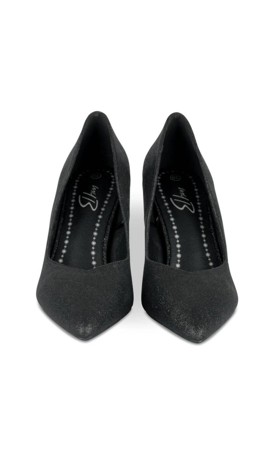 Escarpins à paillettes pointus noirs