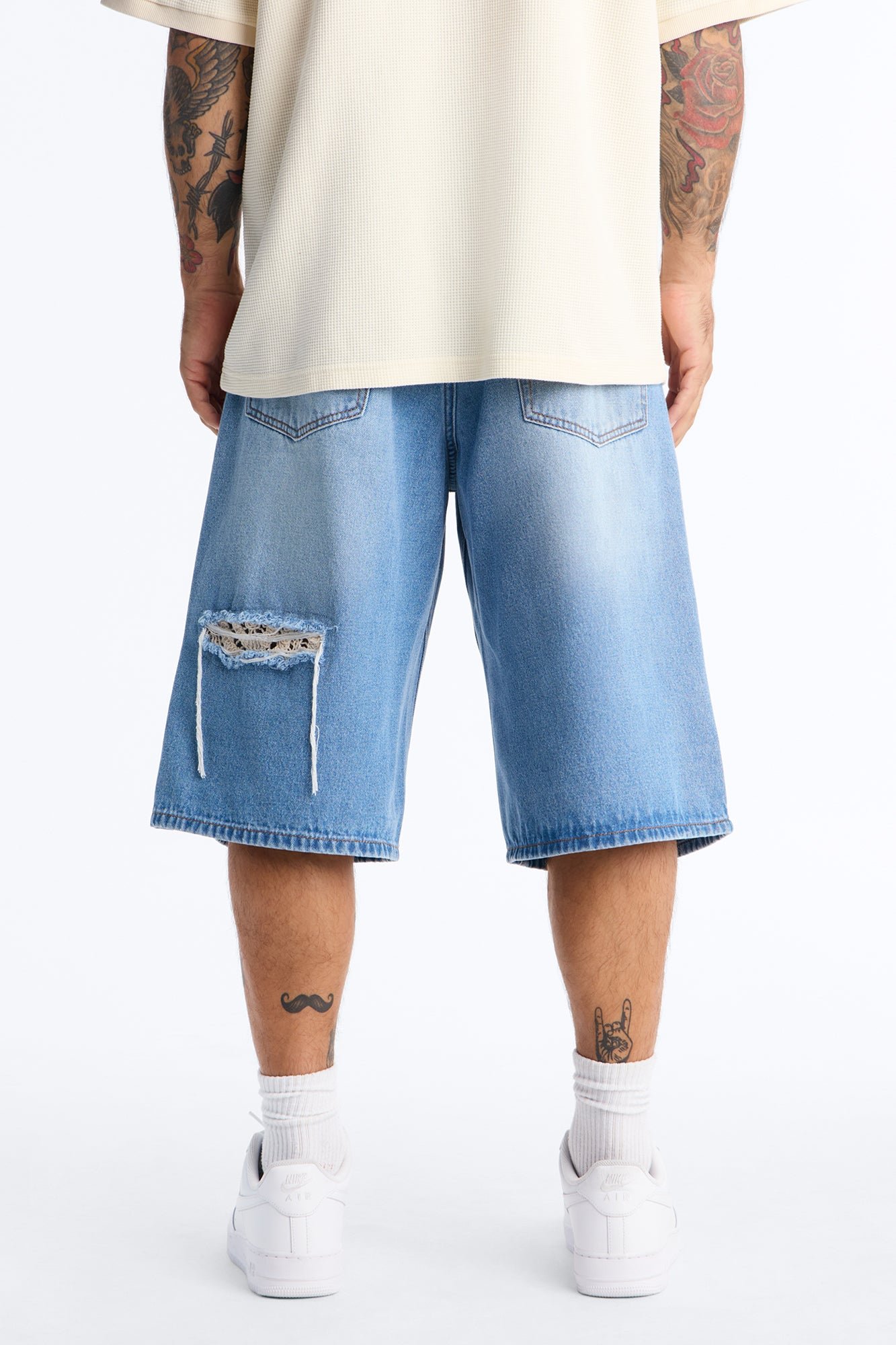 Short jean baggy b crochet