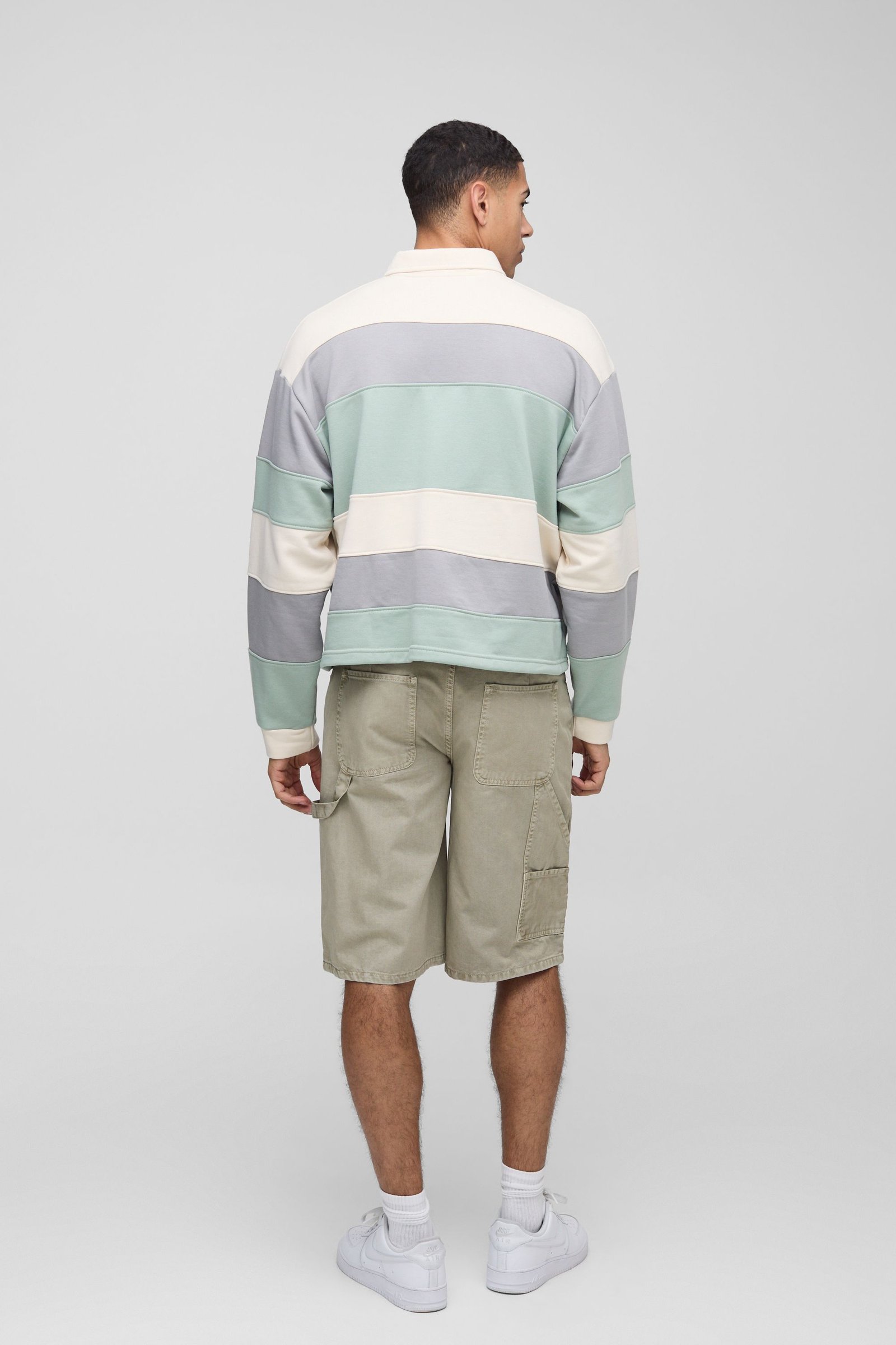 Polo rugby oversize coupe boxy mkhtet w mtarz