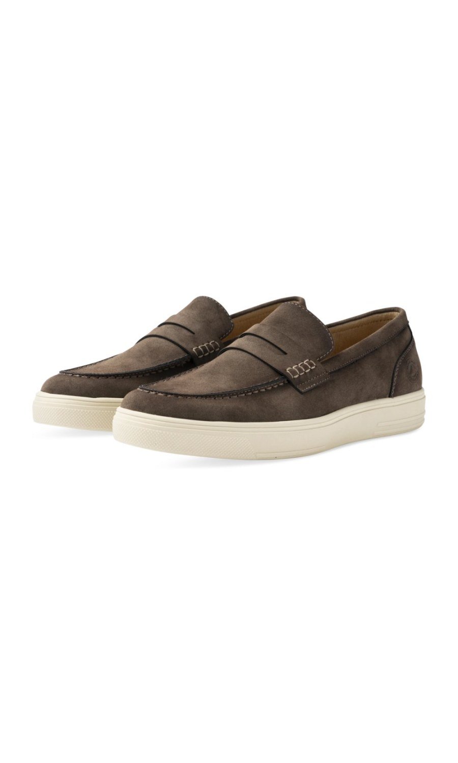 Dark brown casual penny loafers