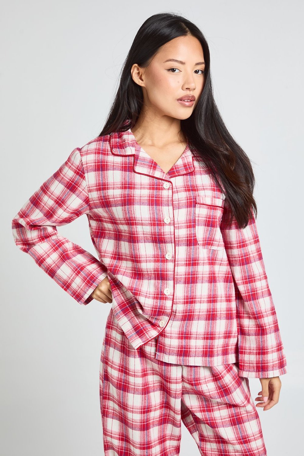 Pyjama chemise w sarwal f flanelle - Petite