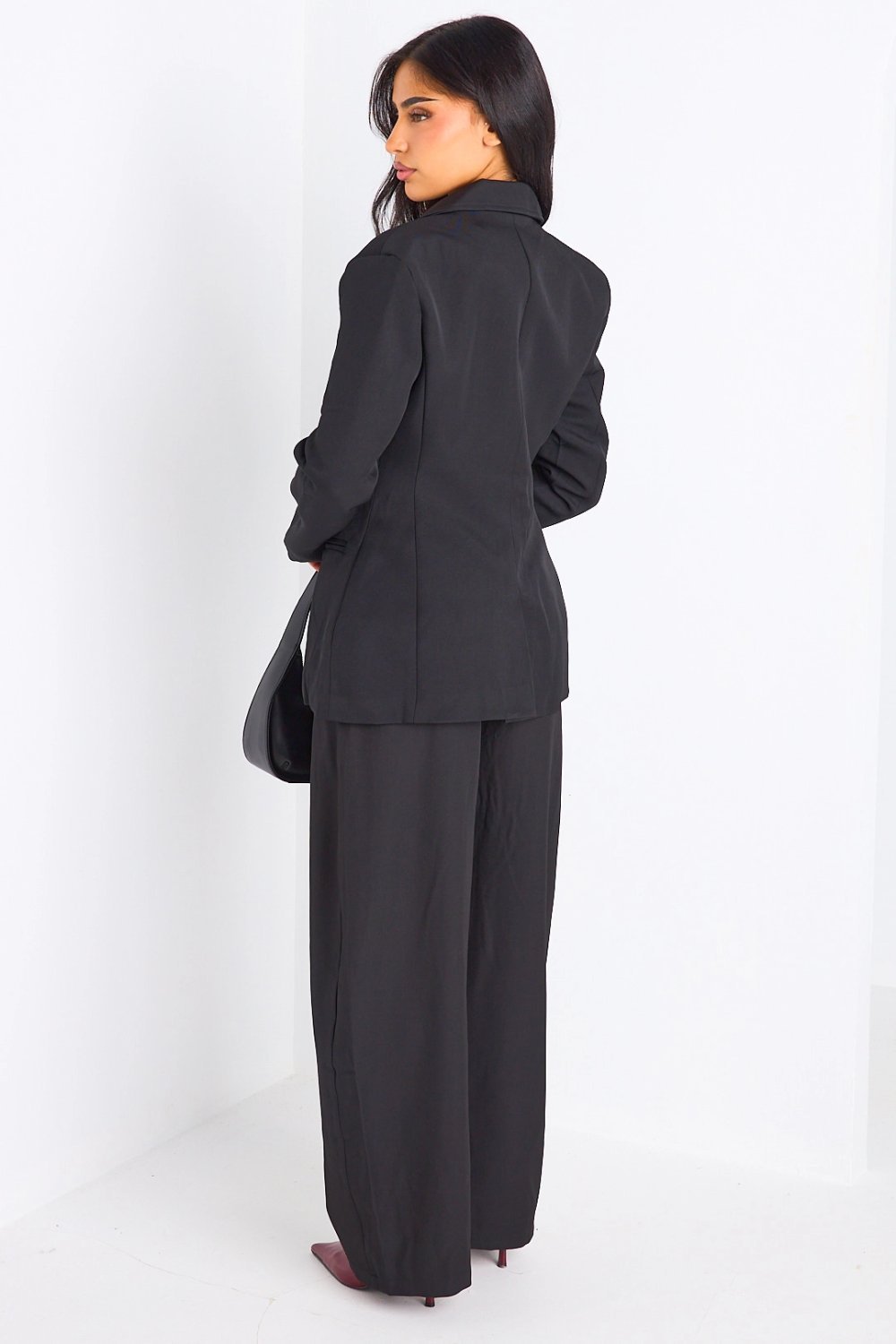 Tailleur blazer mzyer w pantalon droit k7el