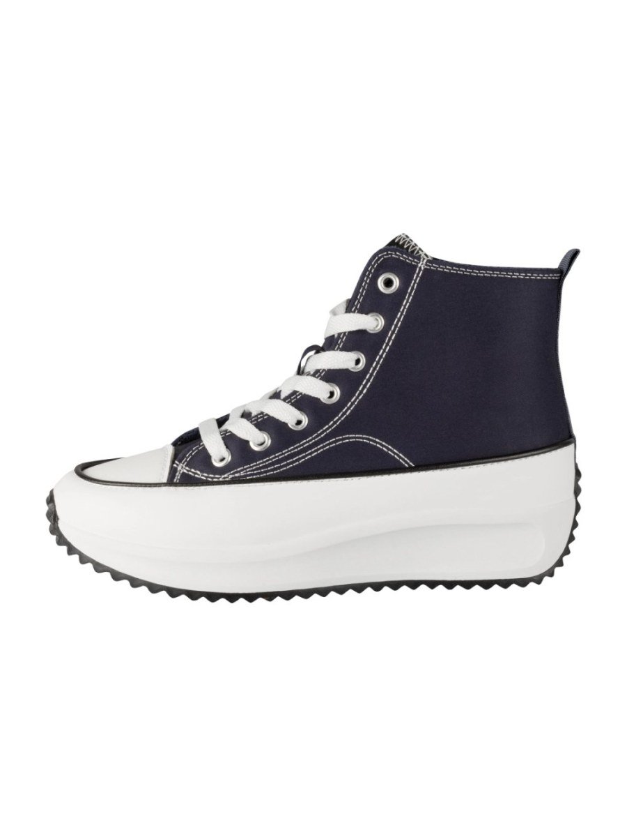 Baskets montantes plateforme bleu marine