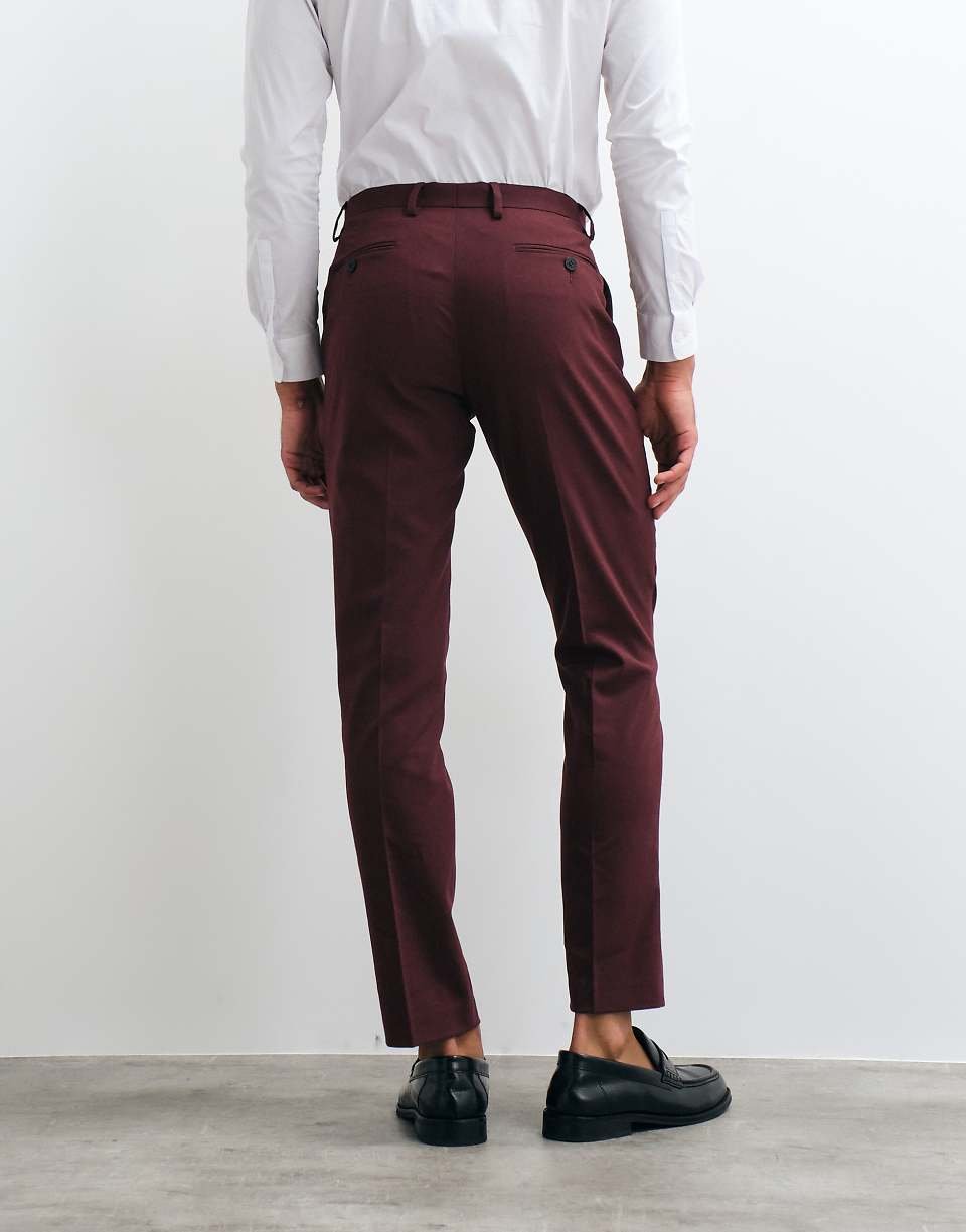 Pantalon de costume slim - Bordeaux