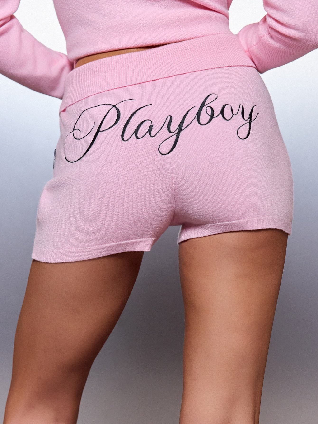 Ensemble Coordonné Cardigan En Maille Et Short Chaud Avec Logo Lapin