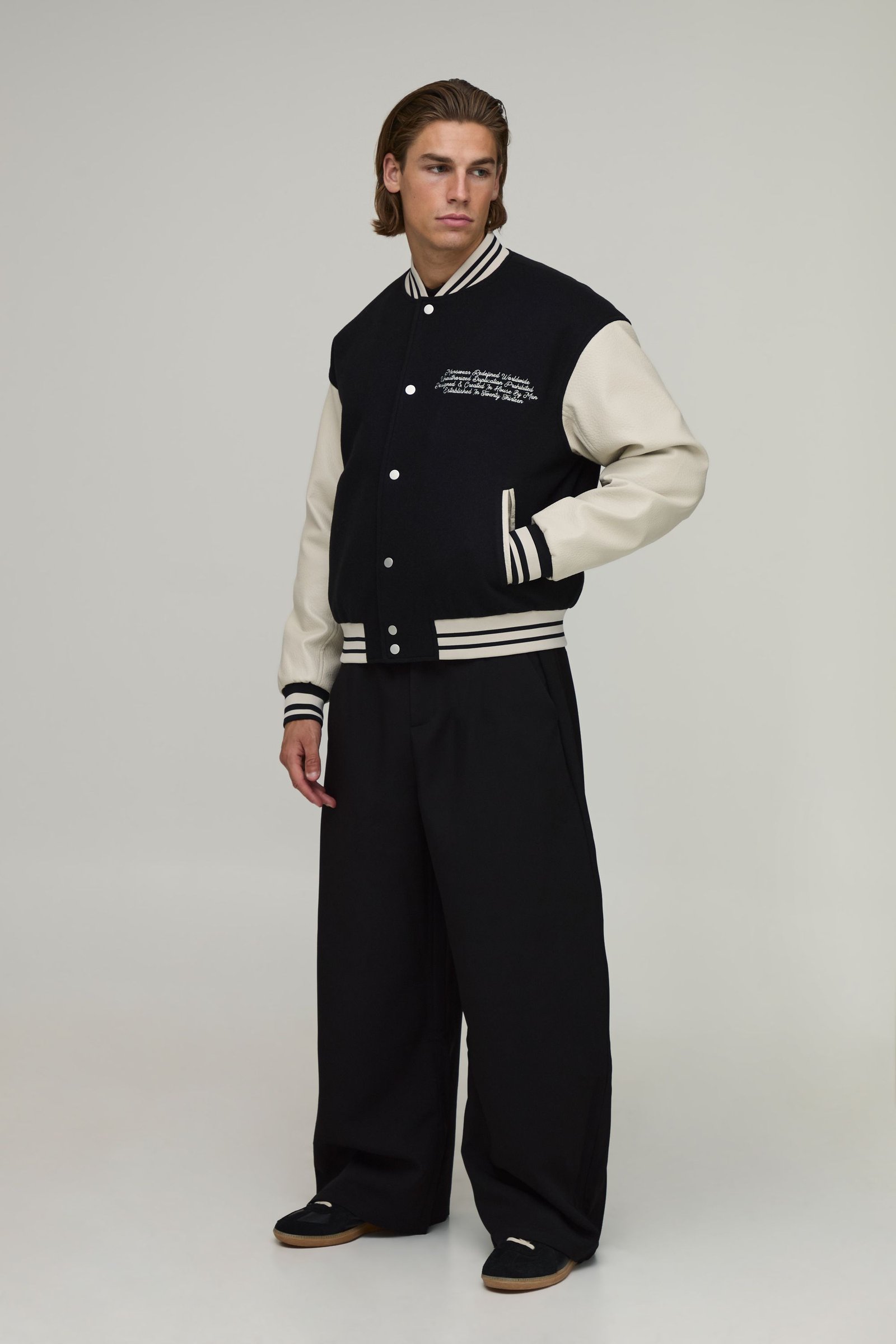 Tailored Extreme Balloon Suit Trousers with Contrast Panels