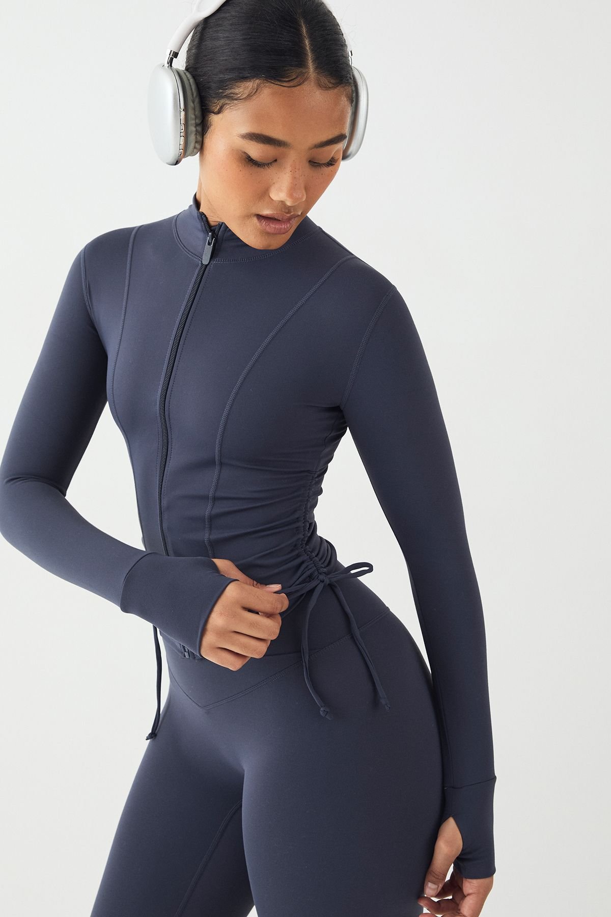 Ruched sculpting sports jacket