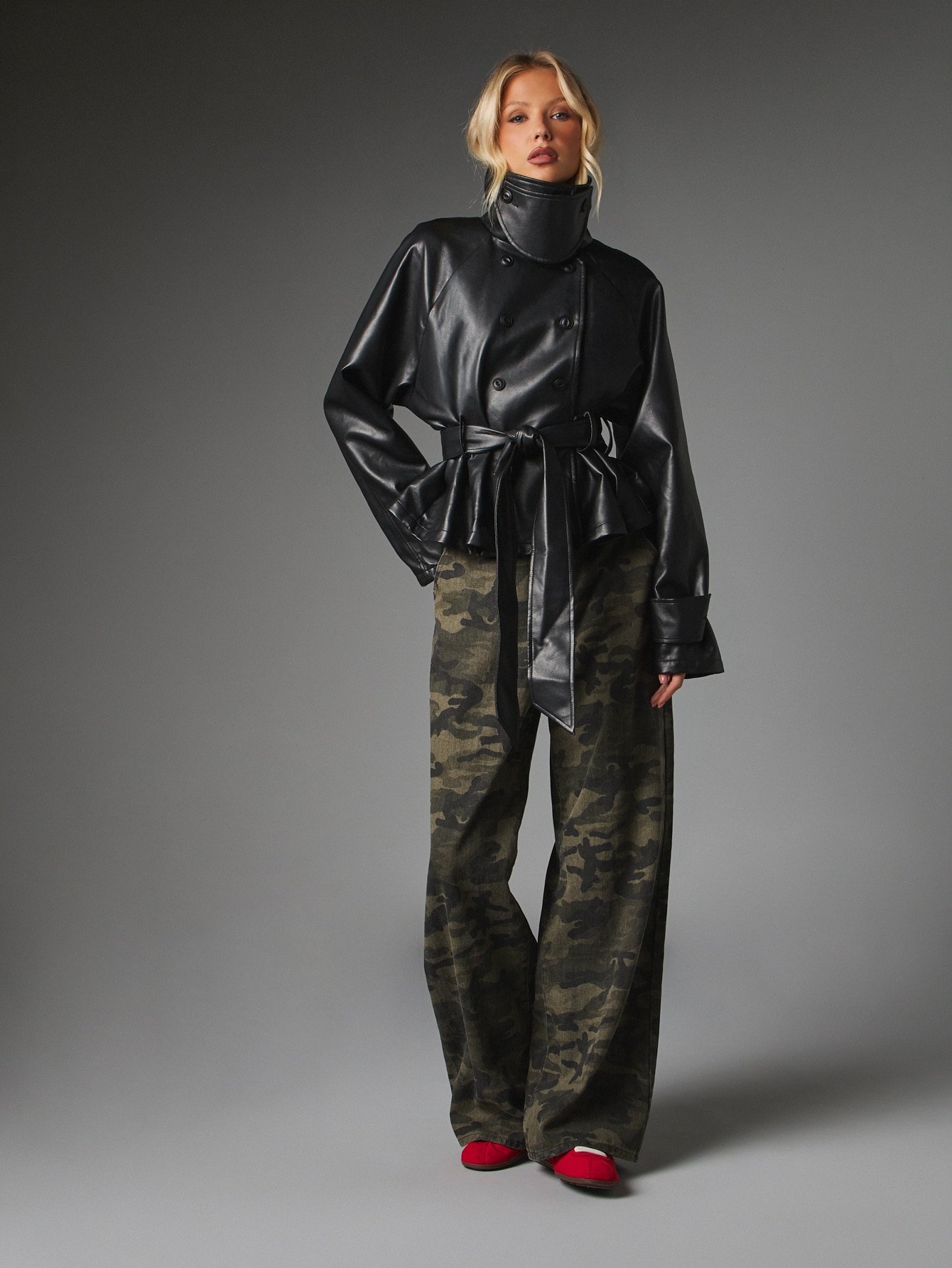 Veste simili cuir jouj rang dyal sdaf b semta