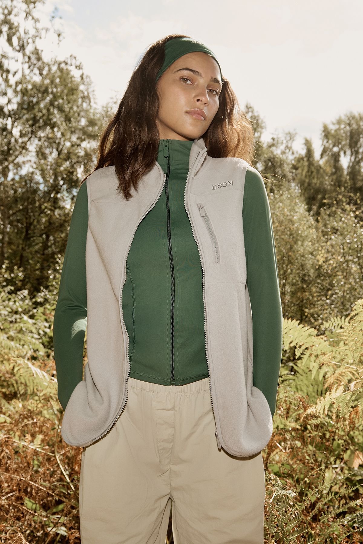 Sporty fleece jacket with pocket