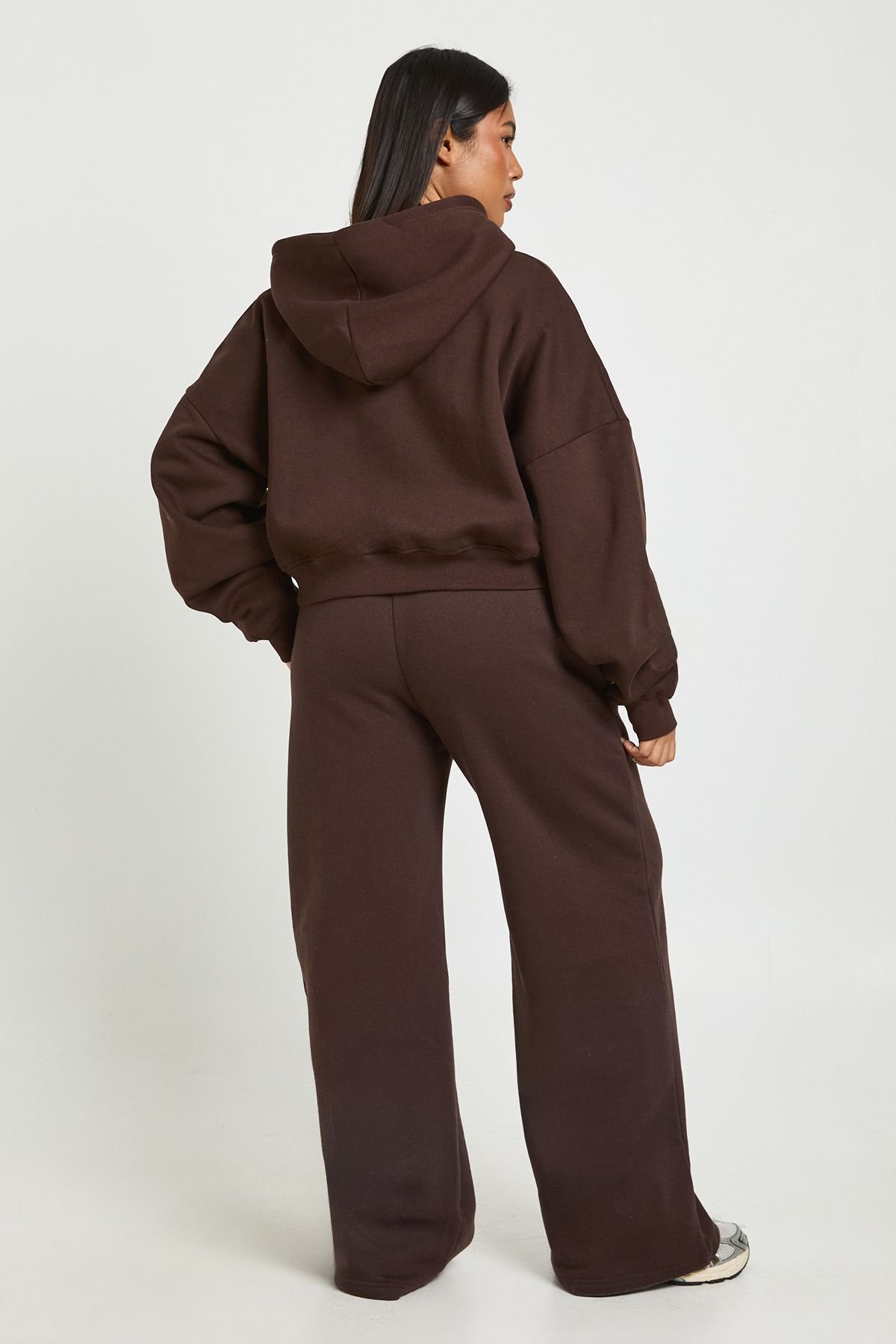 Plus Core Basique Détail à plis pincés Ceinture profonde Pantalon de jogging à jambes larges