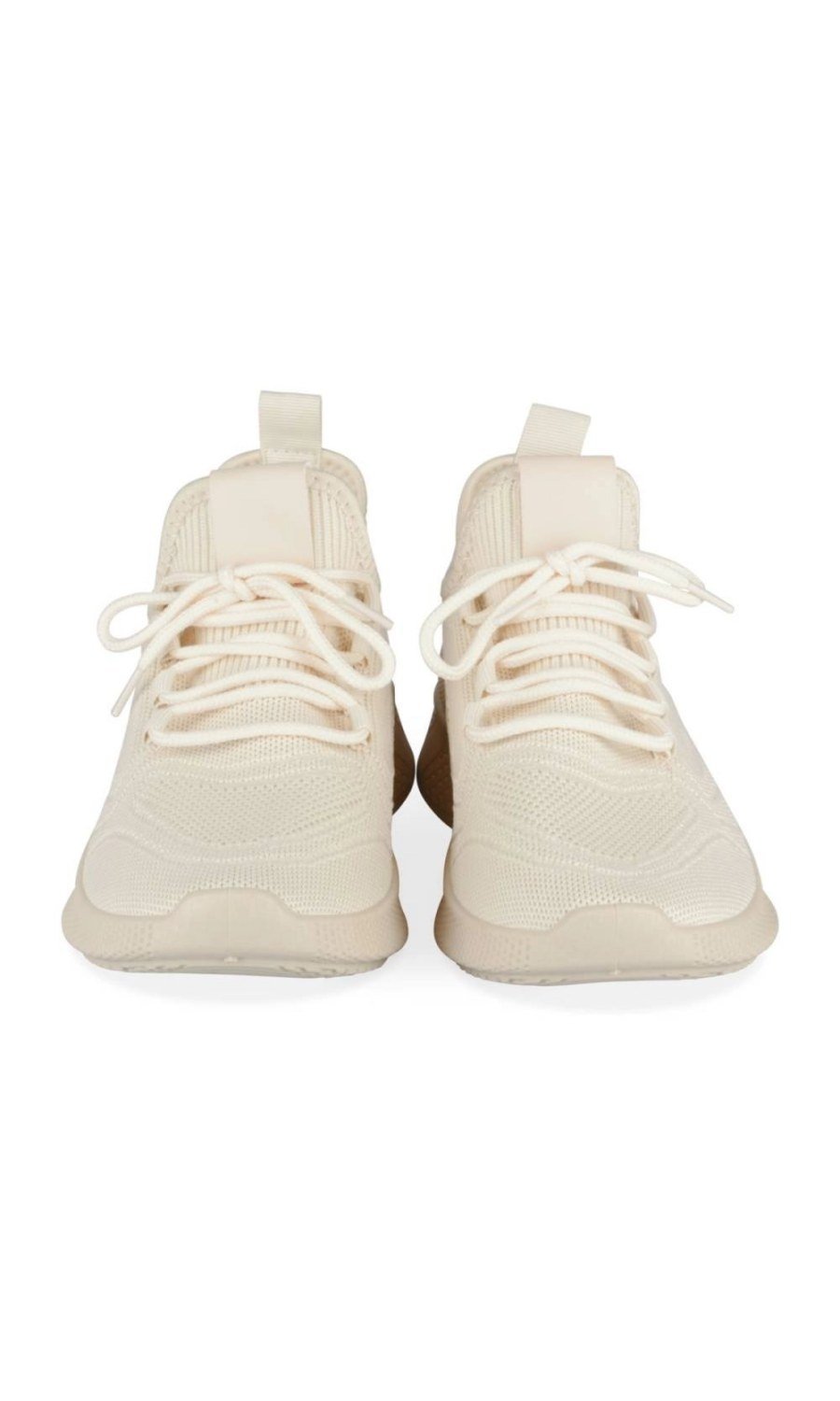 Baskets en maille à enfiler beige