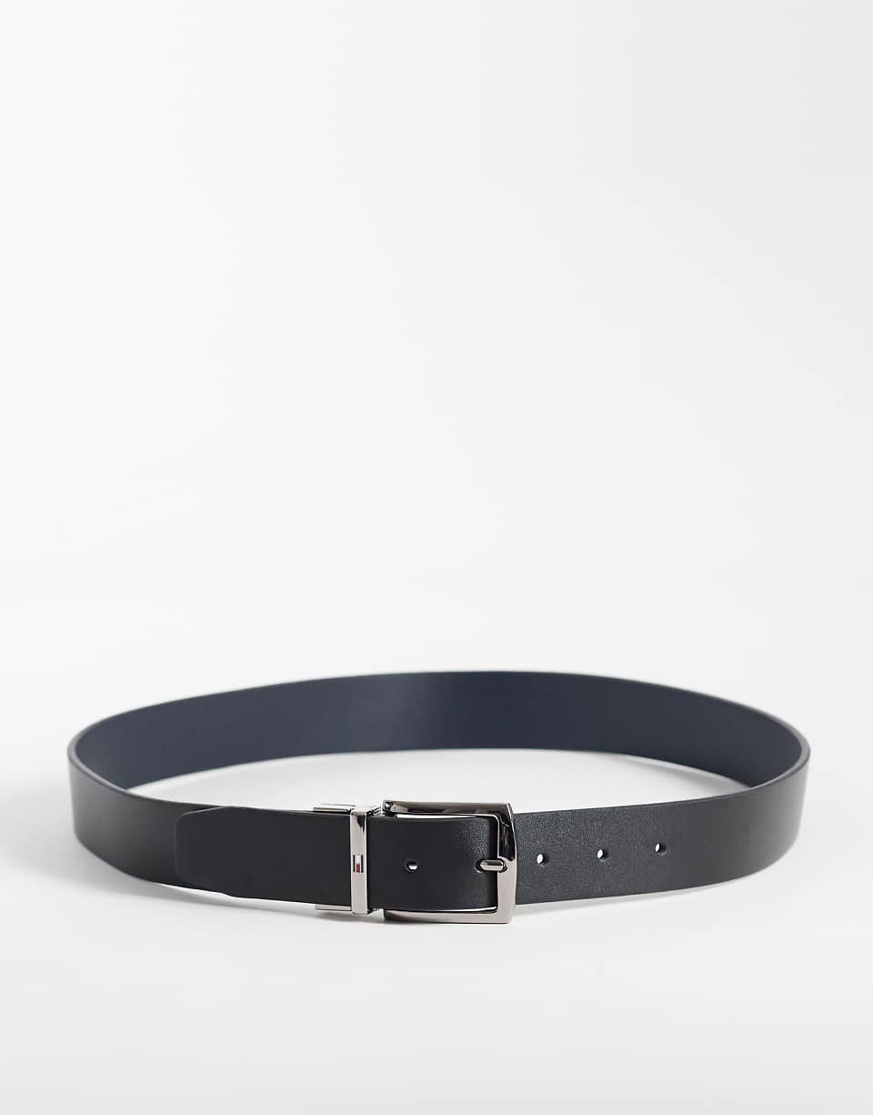 Ceinture réversible en cuir Denton bleu marine/noir