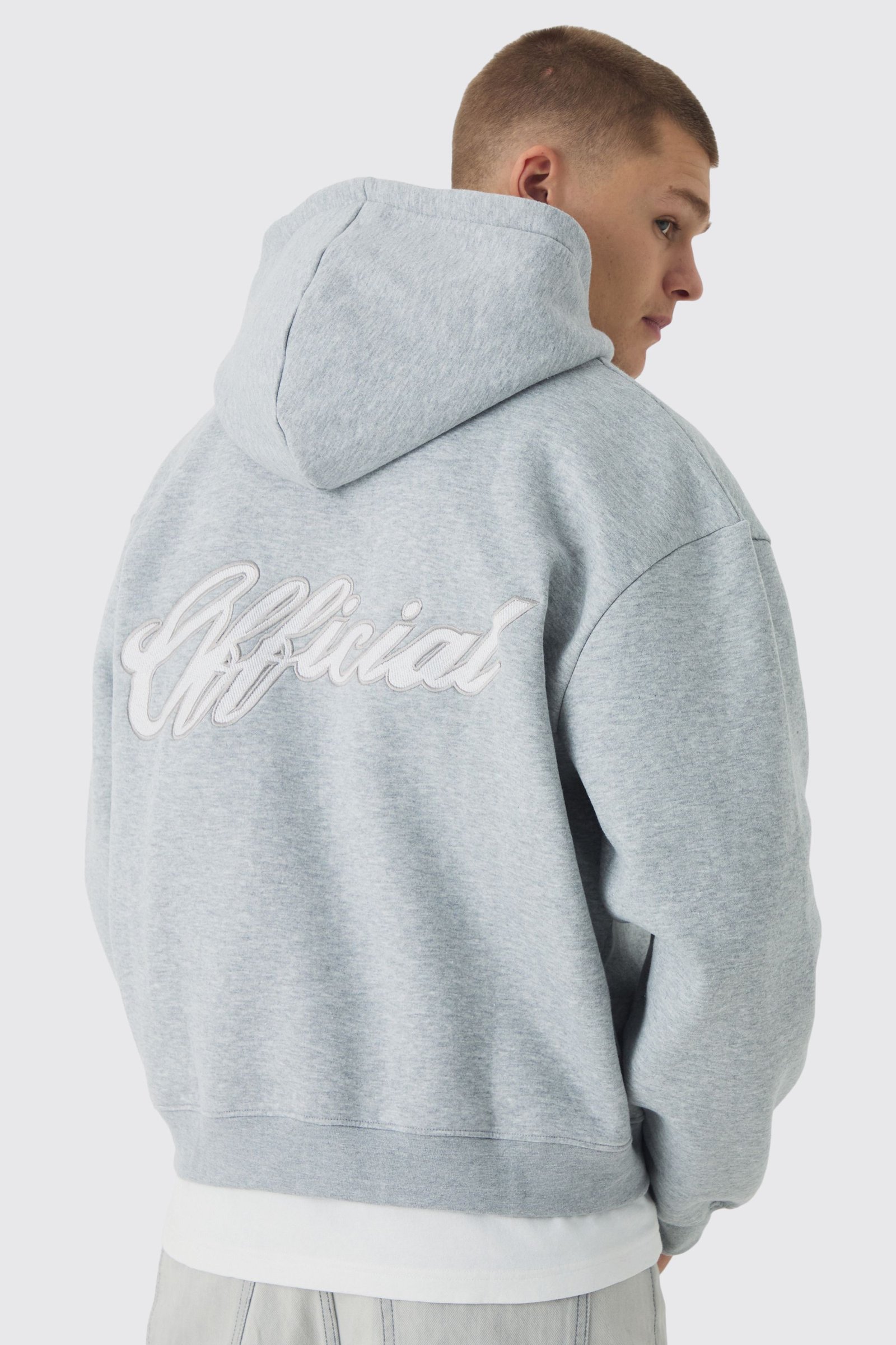 Sweat à capuche oversize boxy officiel à zip intégral