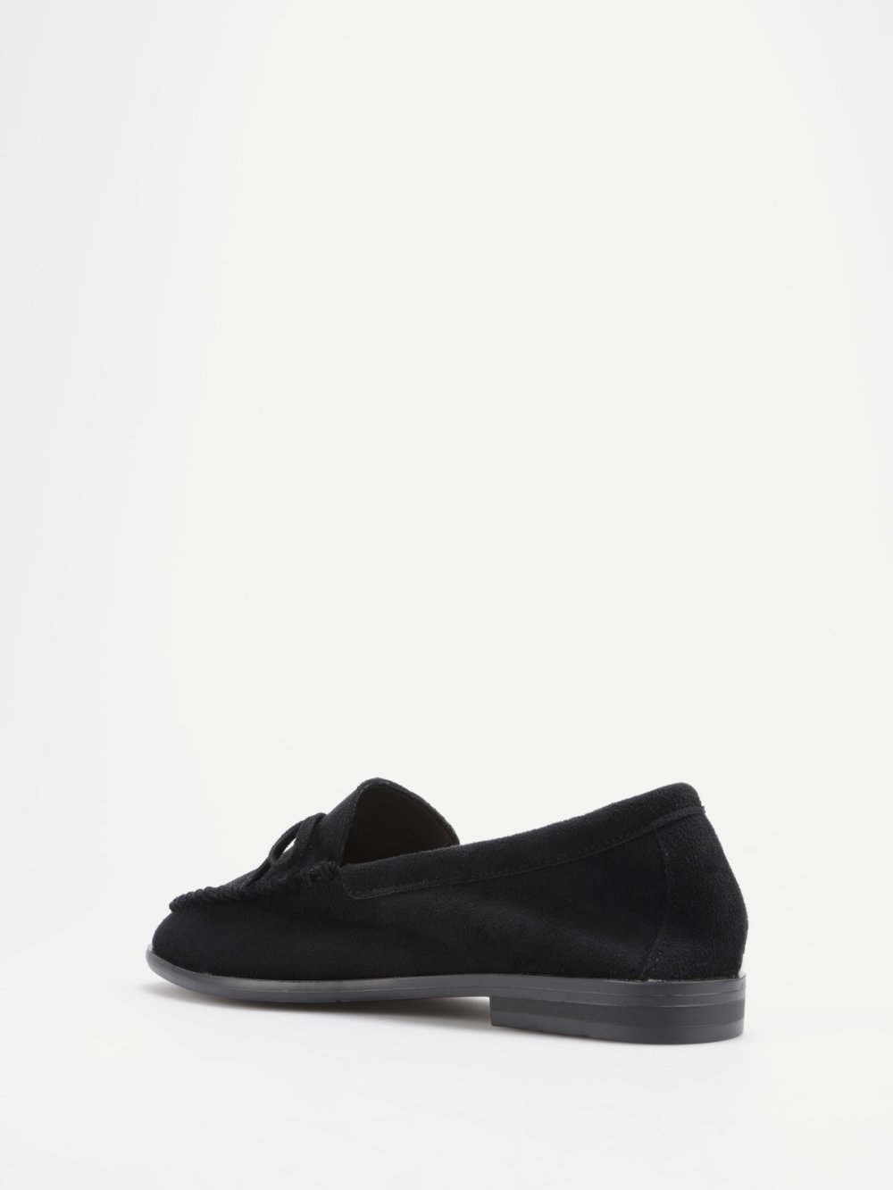 Mocassins en suédine à nœud noirs