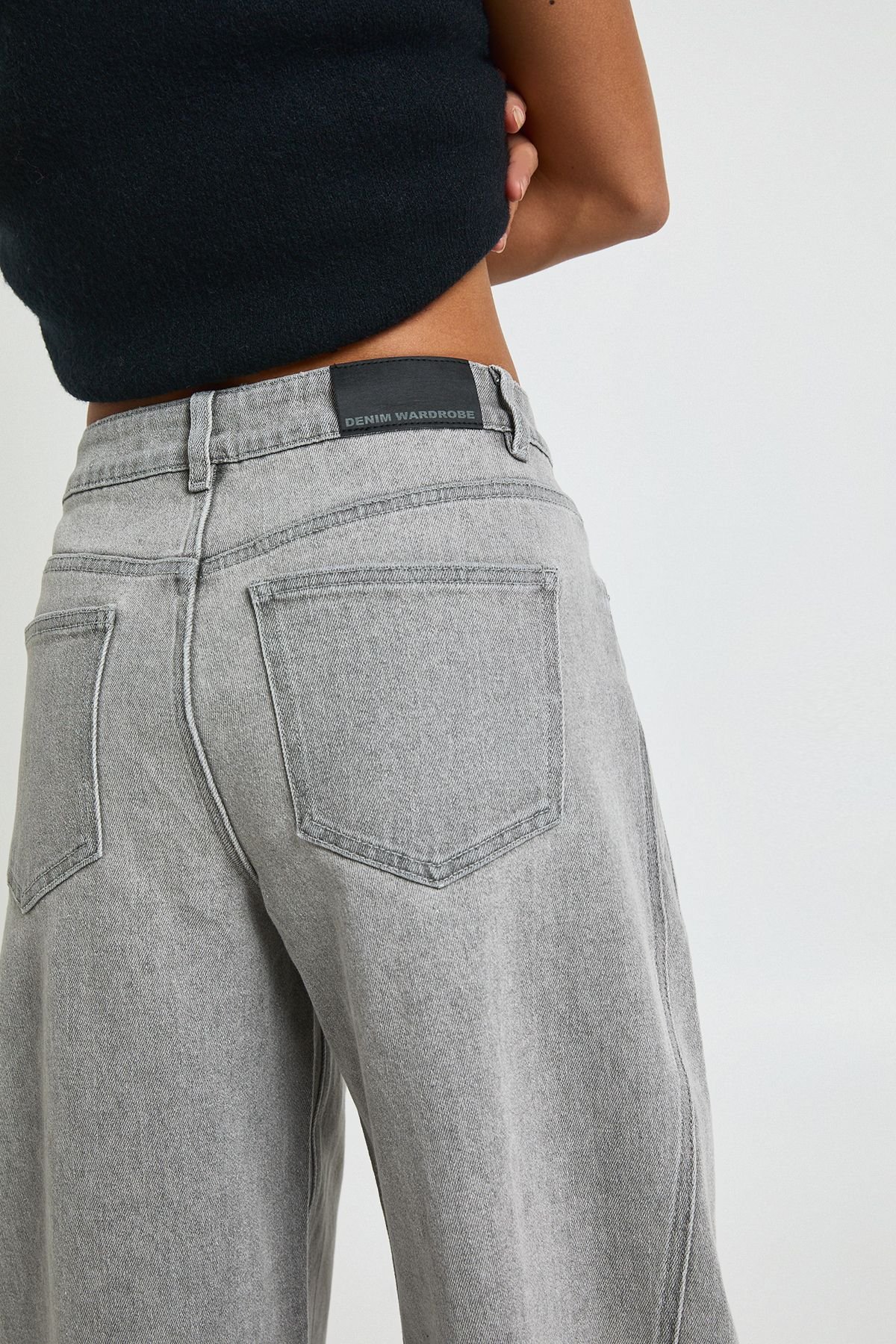 The Petite Mid Waist Barrel Jean