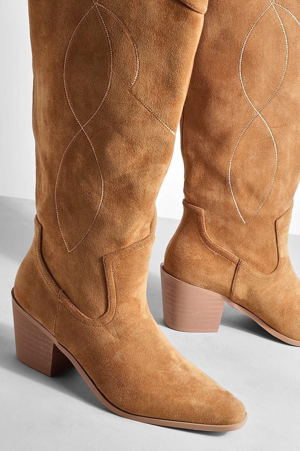 Bottes western f suédine