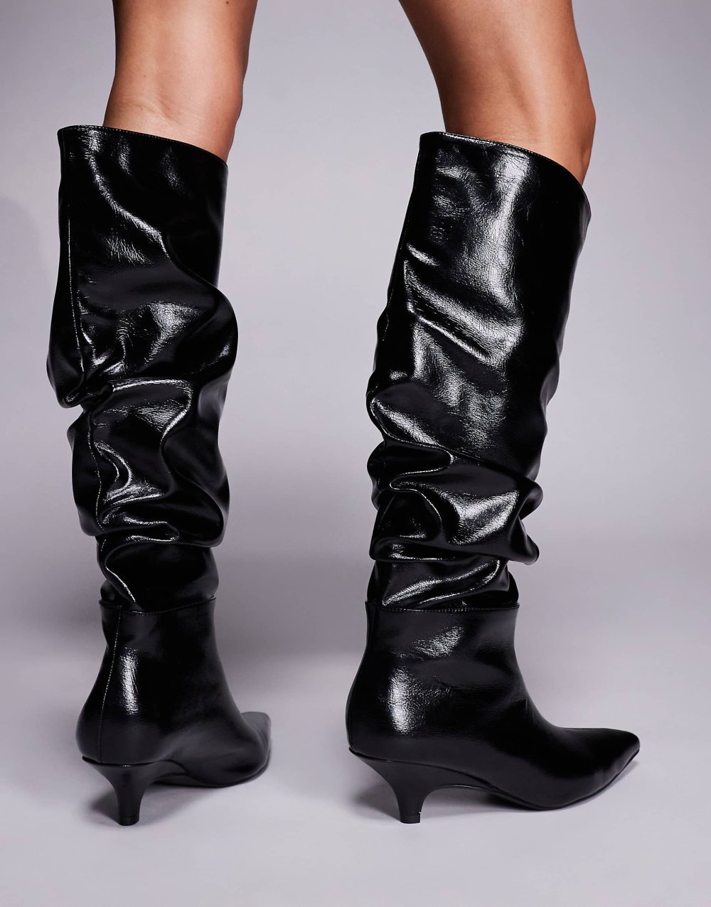 Bottes mfroncin vernis b talon sghir k7lin