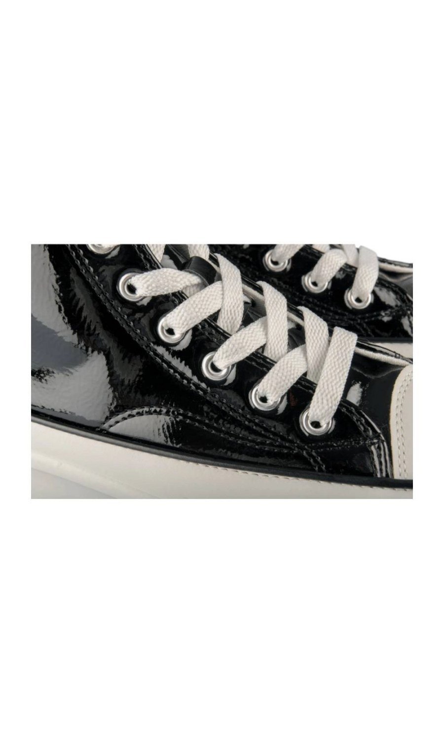 Baskets montantes vernies plateforme noires
