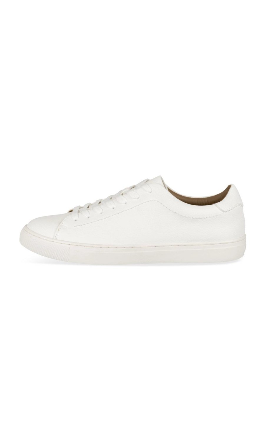 Baskets basses lisses bout rond blanches