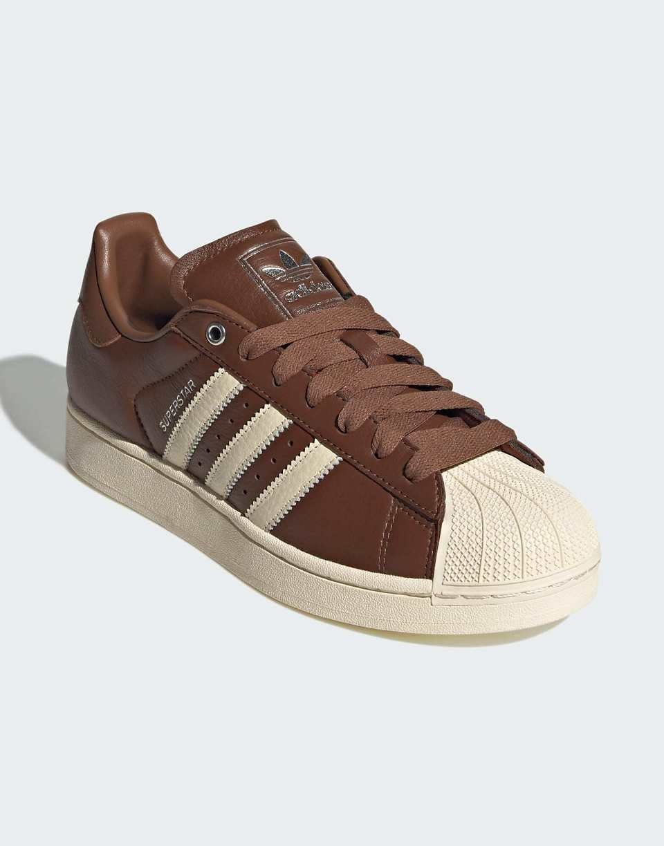 Superstar II trainers in brown and cream