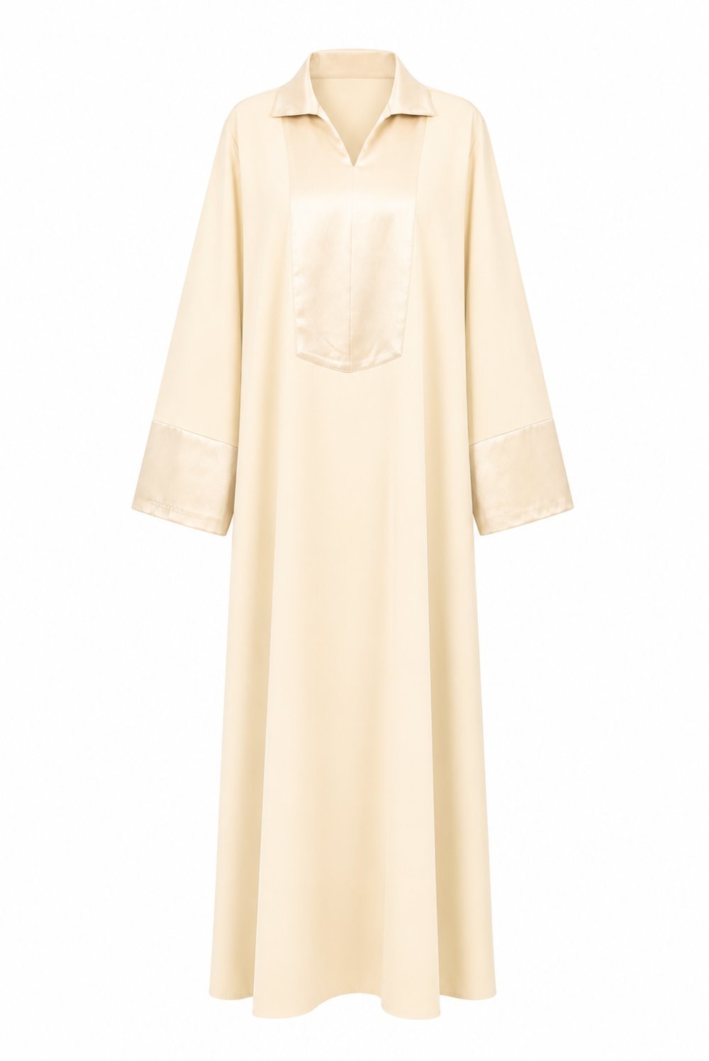 Abaya wase3a b sder satin - Sfer zebda
