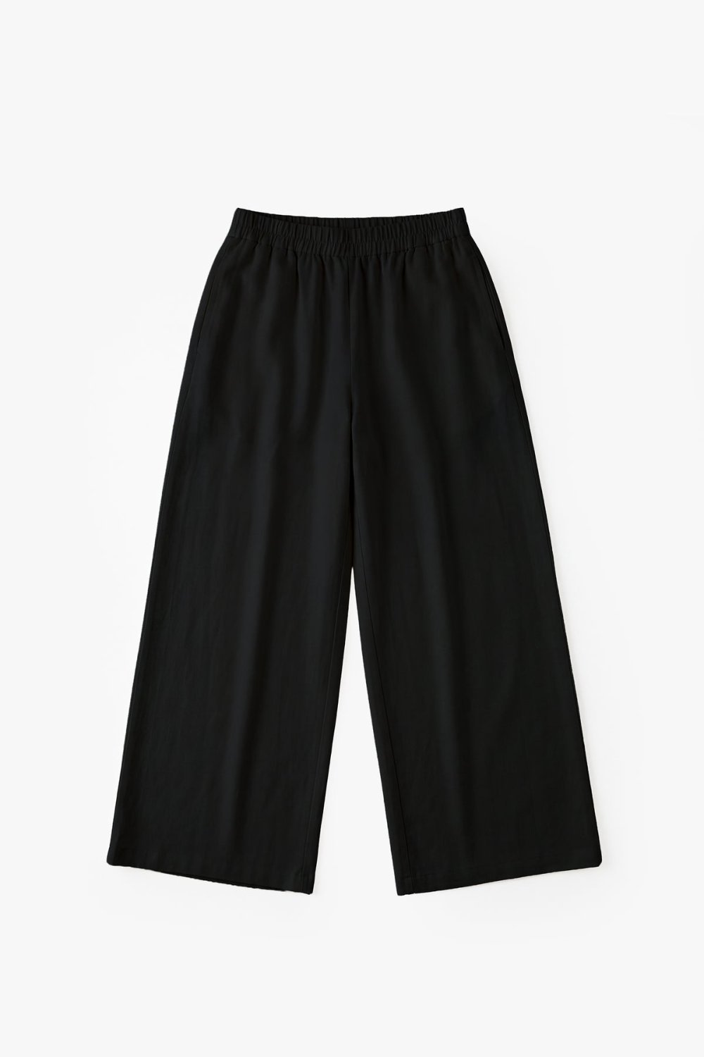 Pantalon large en lin et coton - Noir