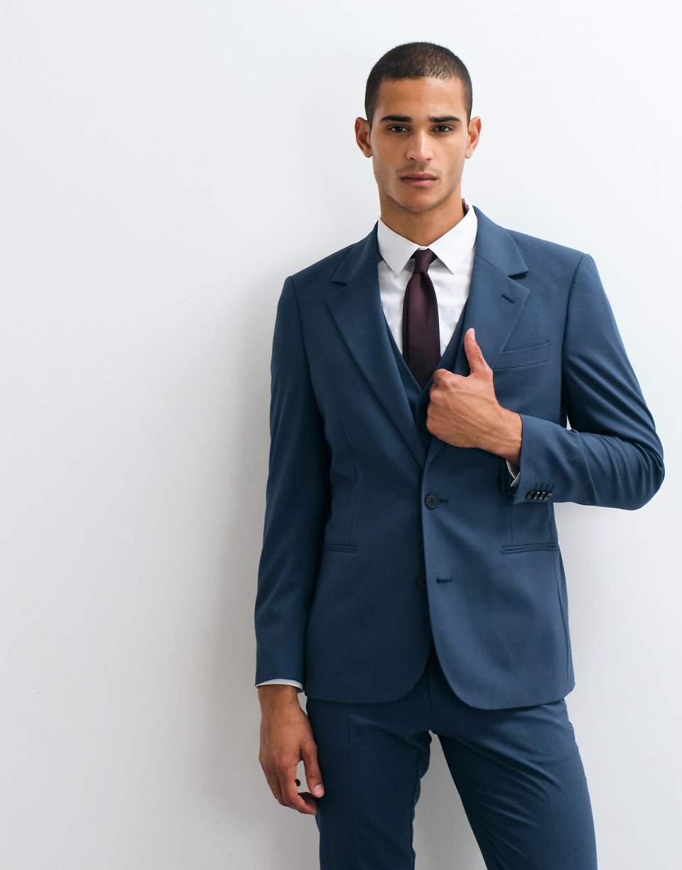 Veste de costume ajustée - Bleu marine