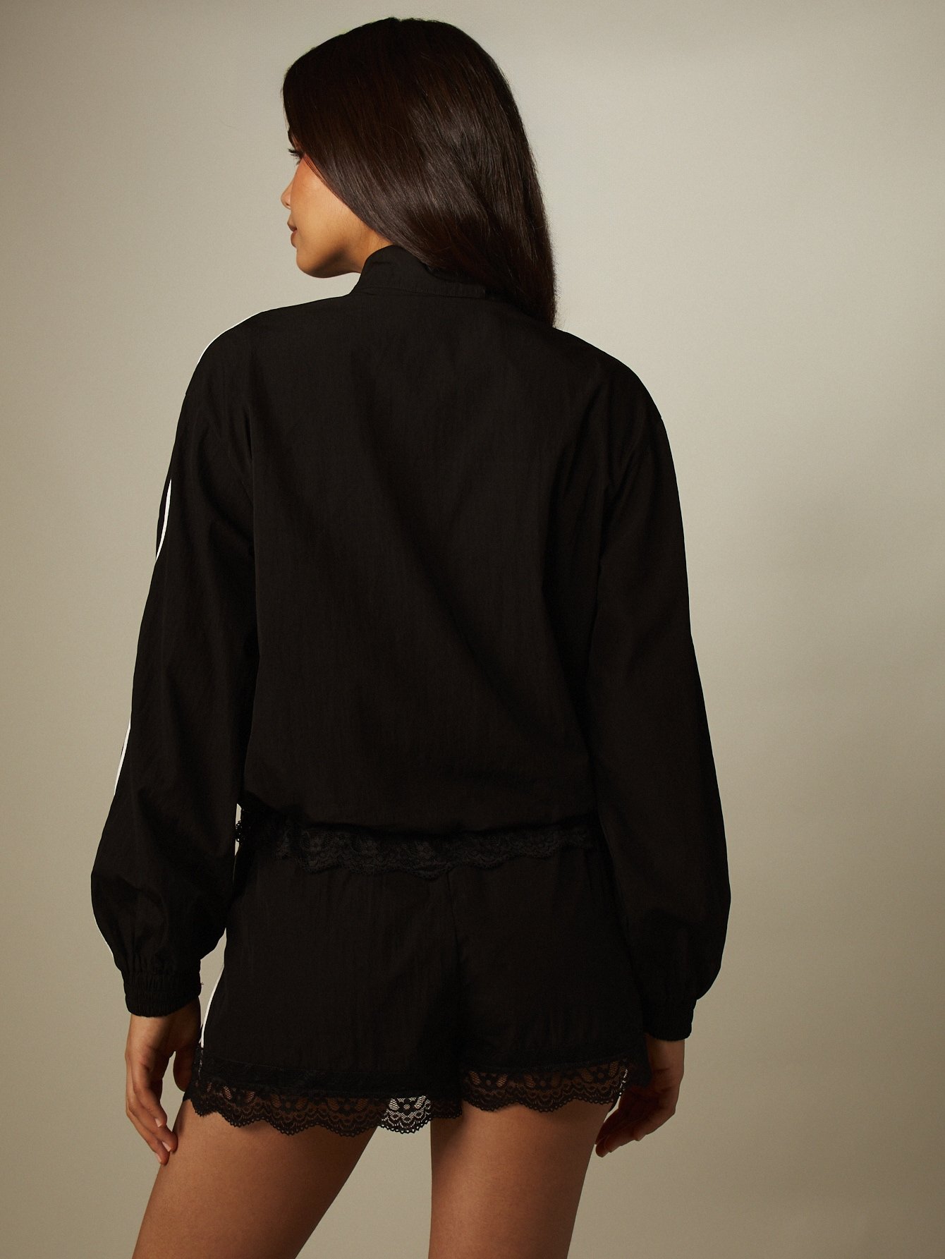 Veste survêtement 9sira nylon b passepoil mkhalef
