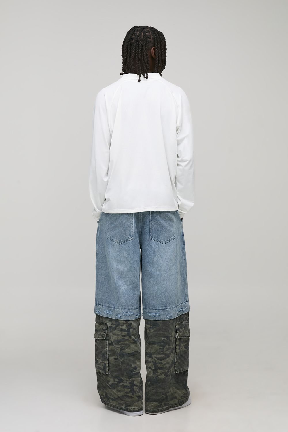 Haut sport oversize en maille b col lacets