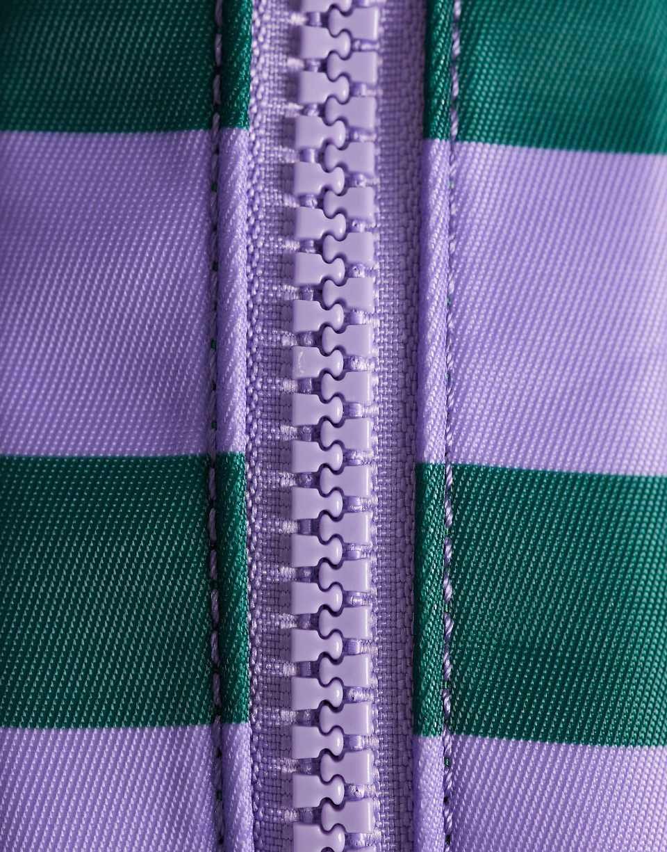Medium quilted striped wash bag