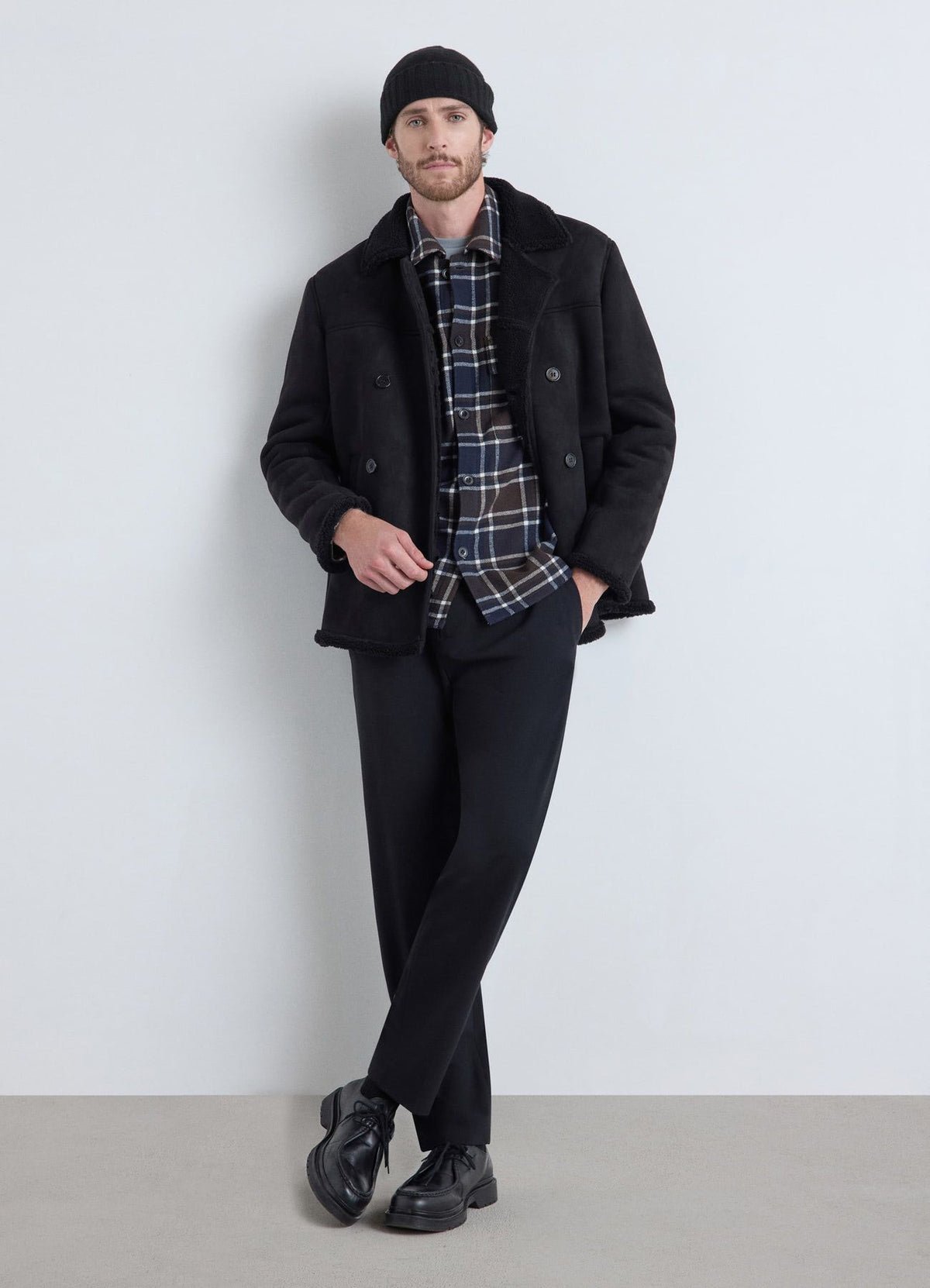 Brown checked overshirt