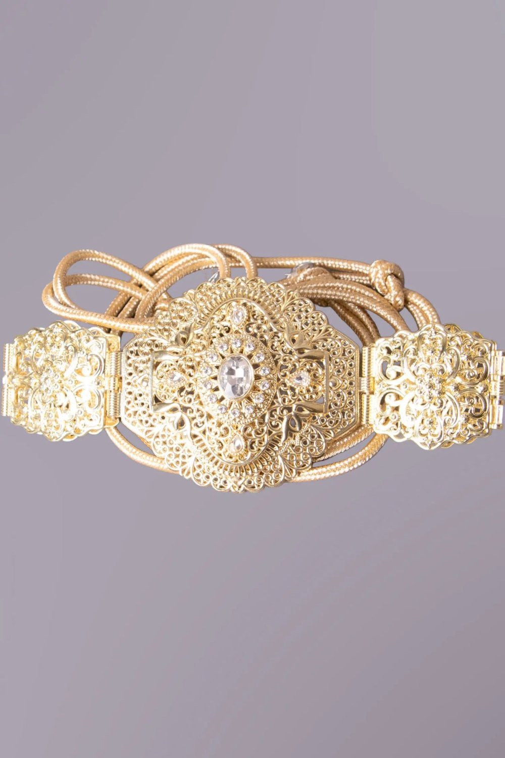 Ceinture orientale dorée à cordon