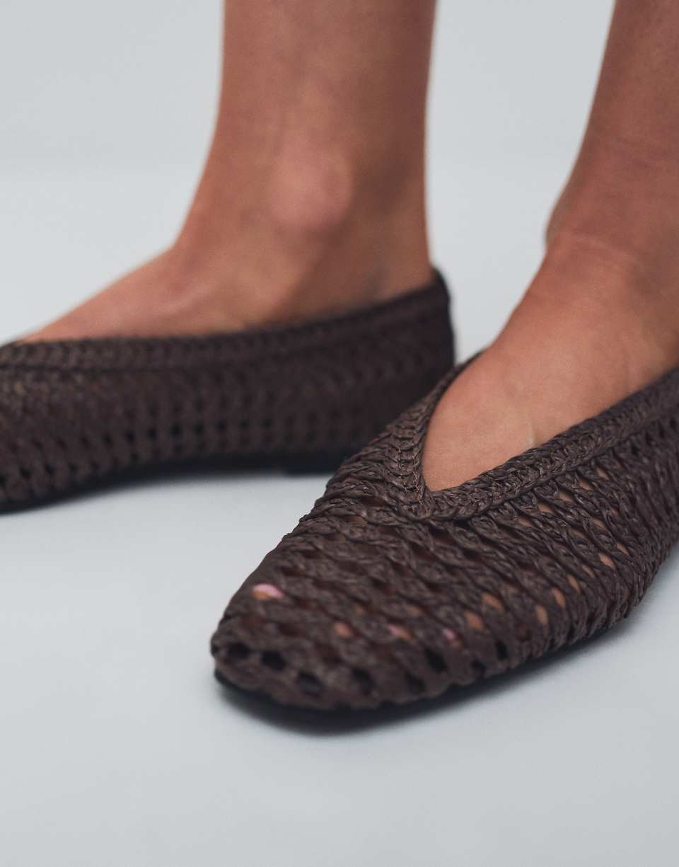 Lioness - Ballerines b tressage - lon chocolat