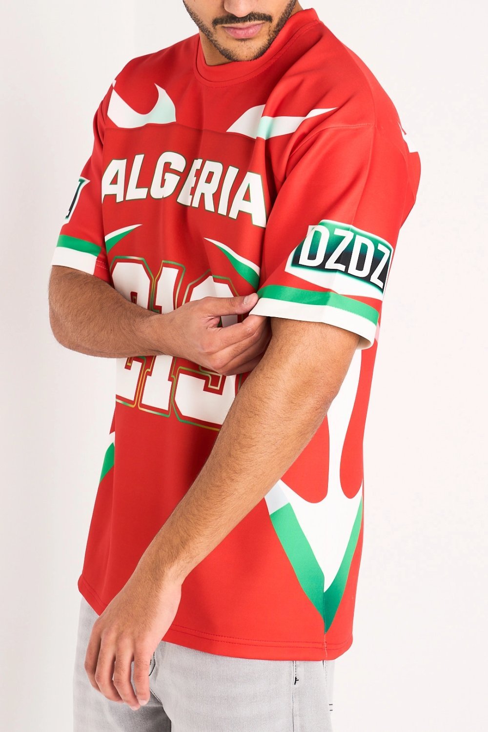 Red two-tone Algeria 213 tee