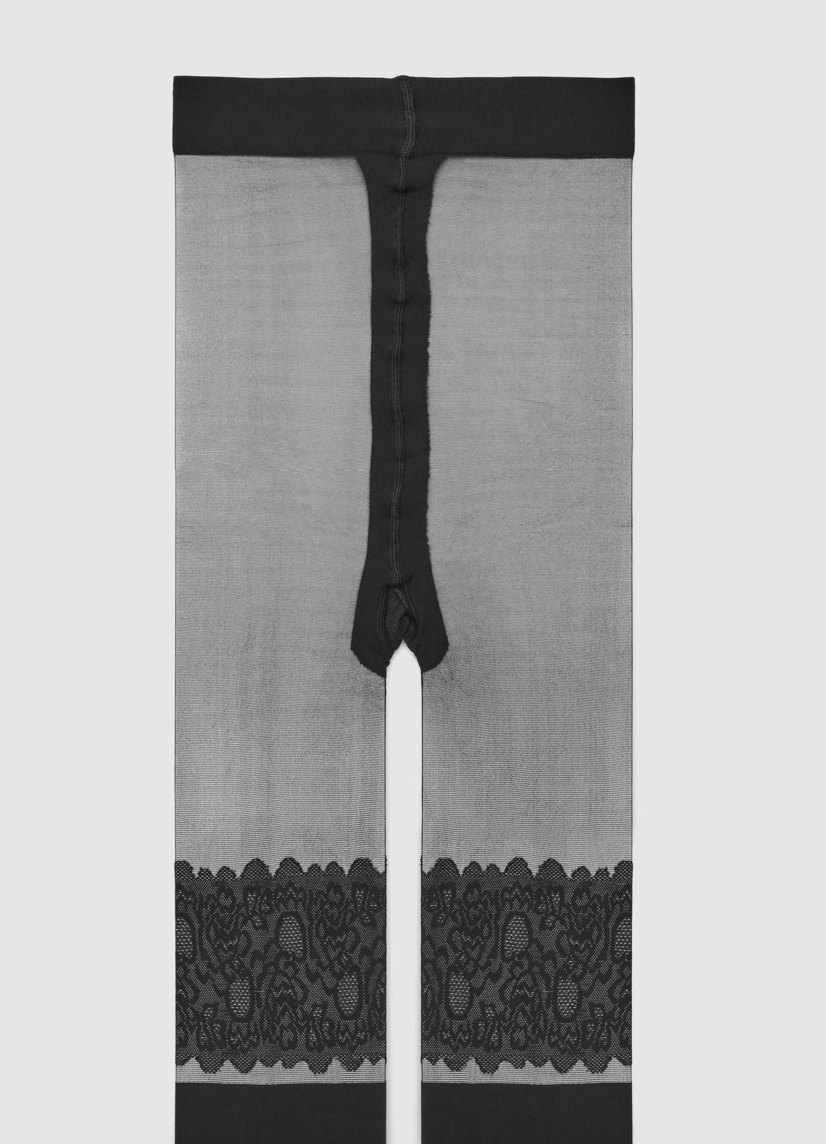Faux hold-up tights with lace band