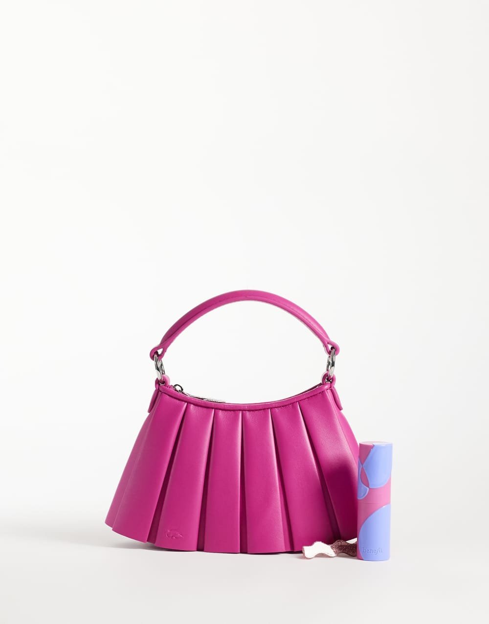 Sac d l yedd plissé Lenglen fuchsia