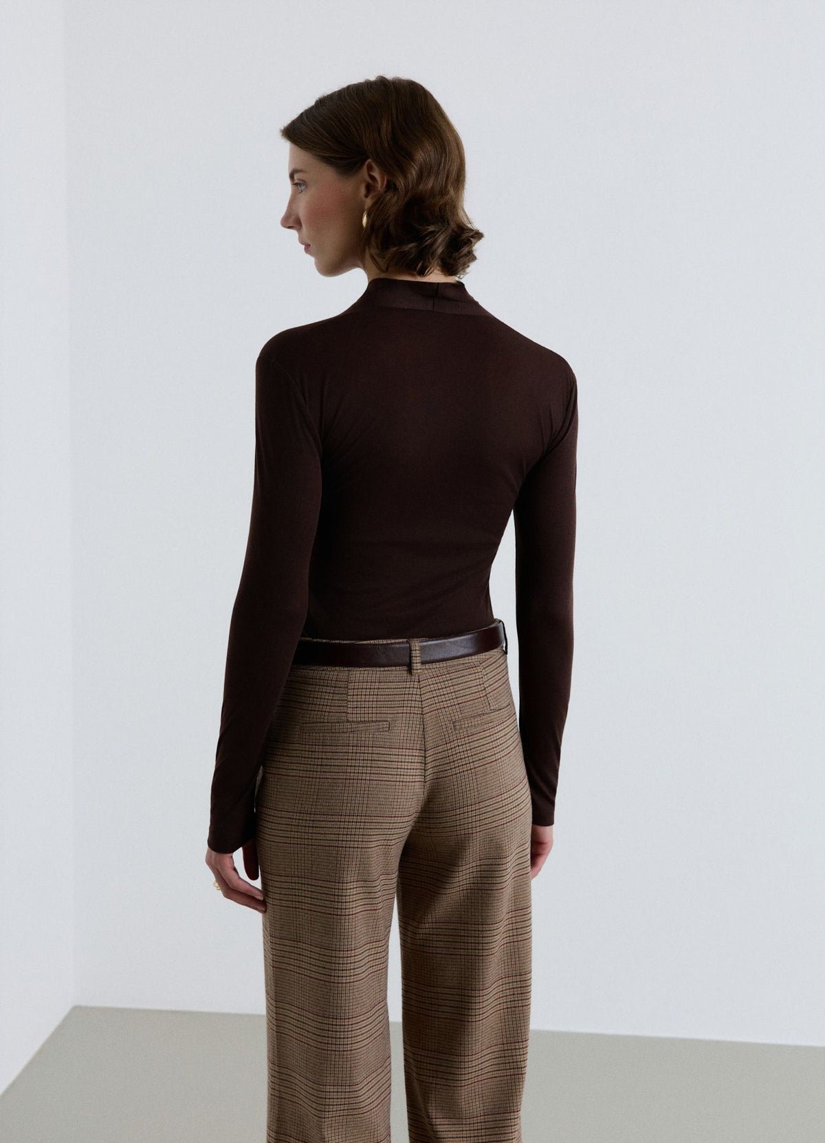 Ruched wrap-front top