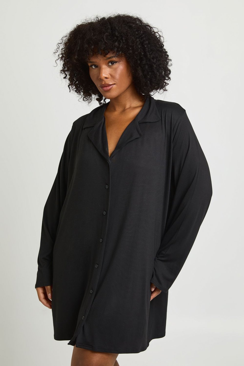 Chemise de nuit à manches longues - Grande taille
