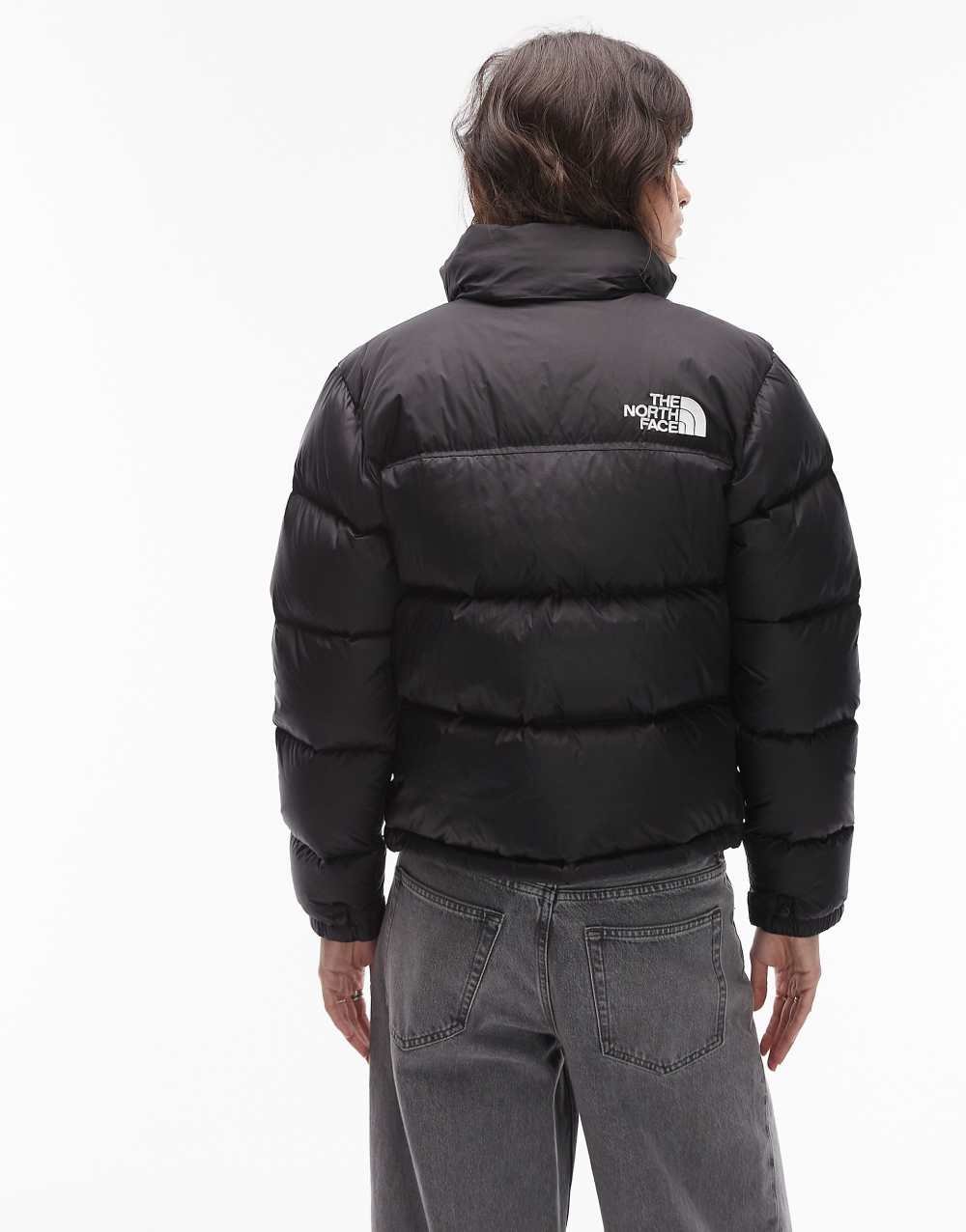 سترة منفوخة 1996 Retro Nuptse بالريش باللون الأسود
