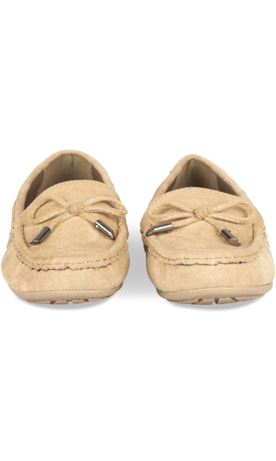 Mocassins en suédine à nœud sable