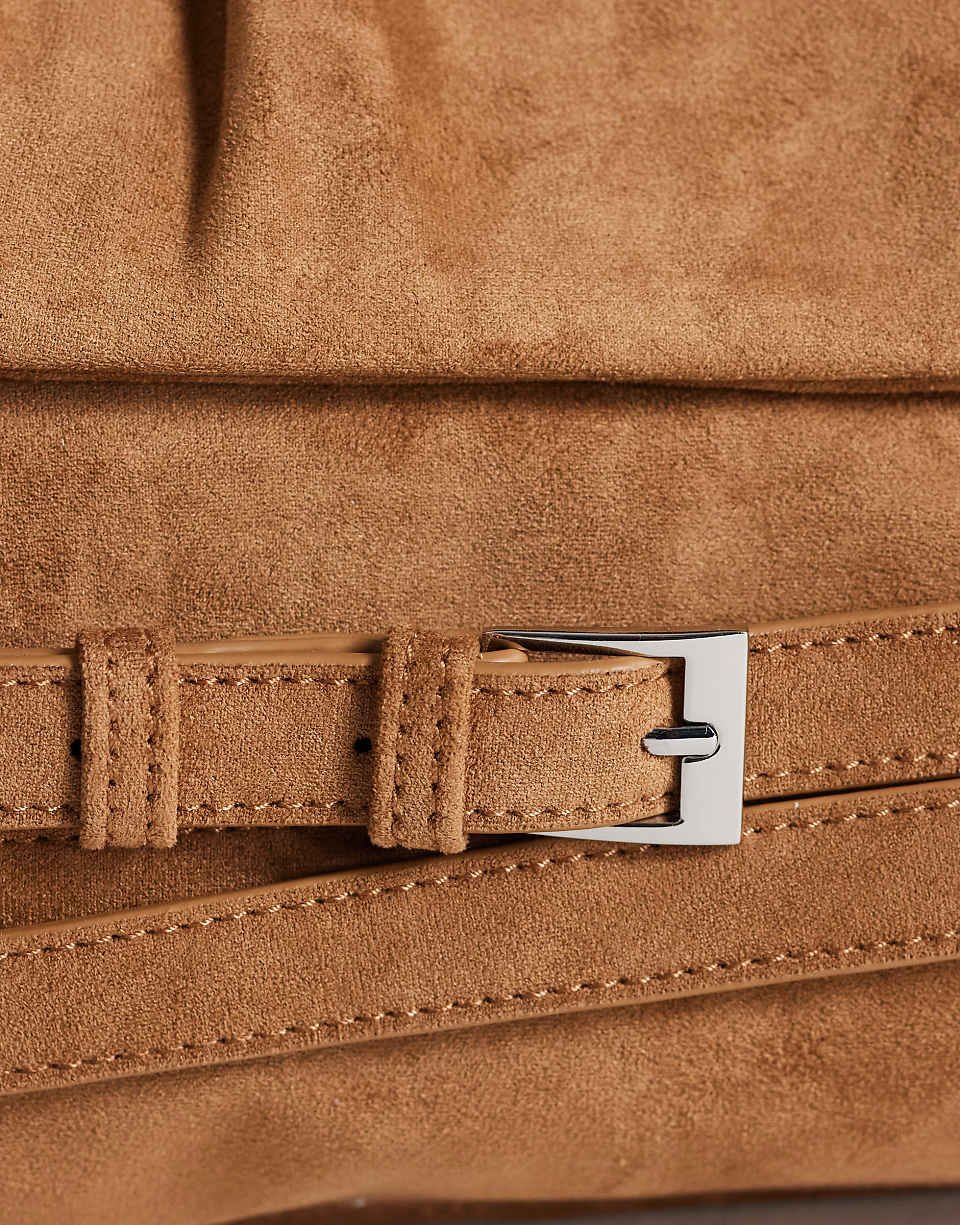Meadow - Oversized cross-body clutch bag - Tan