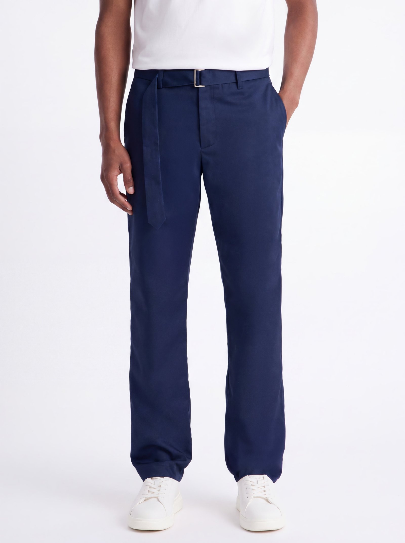 Belted Straight Leg Pant