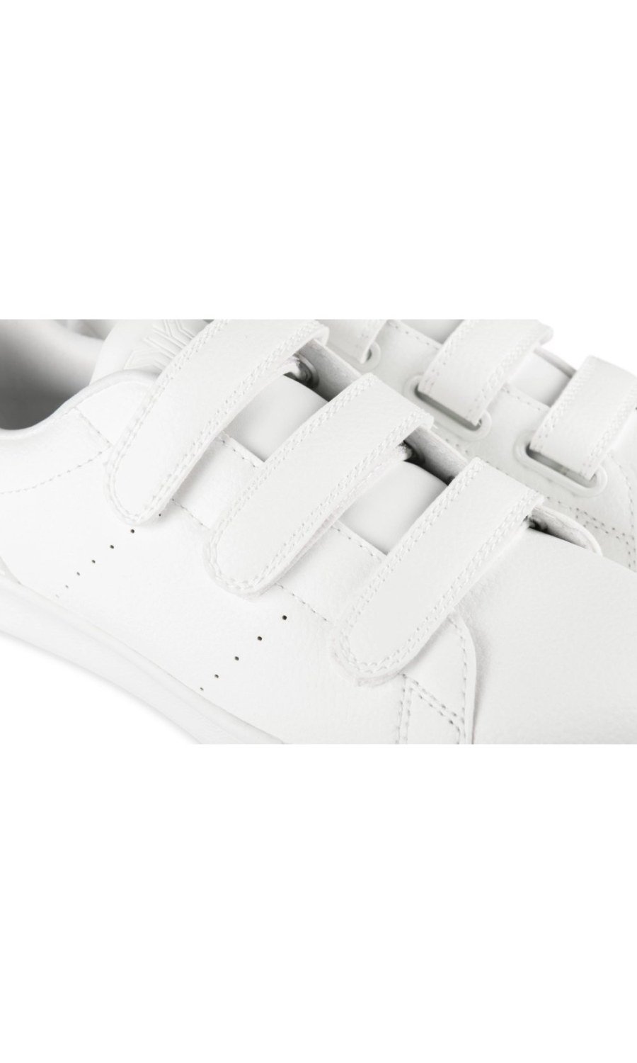 Baskets à scratch talon irisé blanches